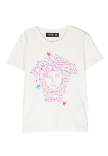 Versace Kids Medusa-print cotton T-shirt - Weiß