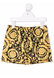 Versace Kids Badeshorts mit Barocco-Print - Schwarz