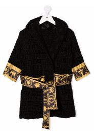 Versace Kids Bademantel mit Kapuze - Schwarz