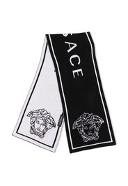 Versace Kids Intarsien-Schal mit Medusa - Schwarz