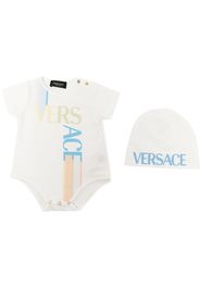 Versace Kids logo-print cotton romper - Weiß