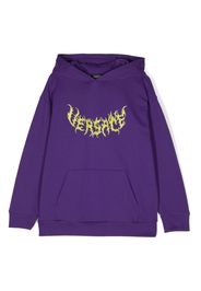 Versace Kids Hoodie mit Logo-Print - Violett