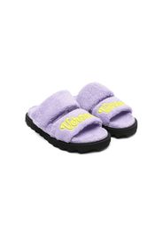 Versace Kids logo-patch slides - Violett