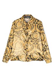 Versace Kids Barocco-print long-sleeve shirt - Gold