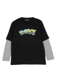 Versace Kids logo-print cotton T-shirt - Schwarz