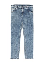 Versace Kids acid-wash jeans - Blau