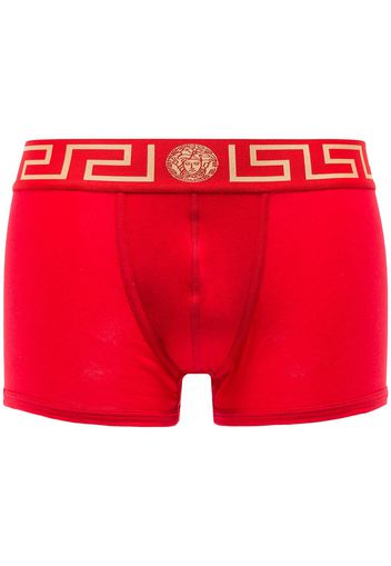 Versace Boxershorts mit Greca-Bund - Rot