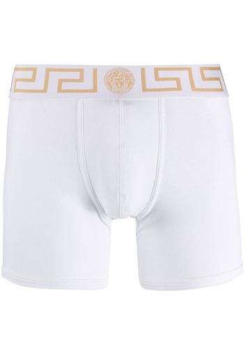 Versace Shorts mit Greca-Bund - Weiß