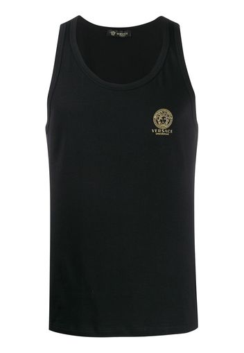 Versace Trägershirt mit Medusa-Print - Schwarz