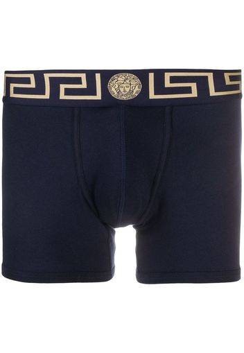 Versace Shorts mit Greca-Rand - Blau