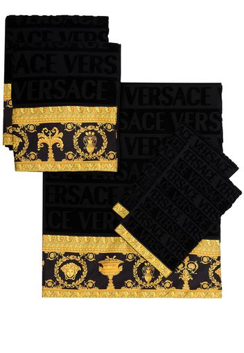 Versace Set aus 5 Handtüchern - Schwarz