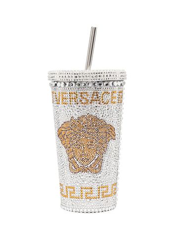 Versace 'Medusa' Reisebecher mit Kristallen - Silber