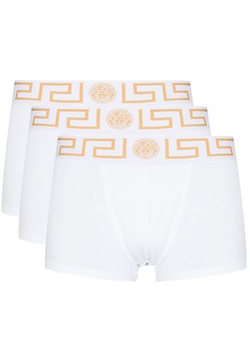 Versace Shorts mit Greca-Rand - Weiß