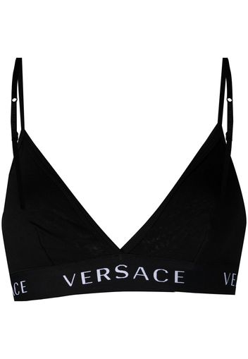 Versace Triangel-BH mit Logo - Schwarz