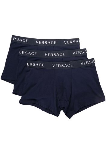 Versace Set aus drei Shorts mit Logo-Bund - Schwarz