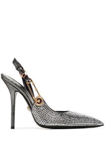 Versace Safety Pin 120mm pumps - Silber