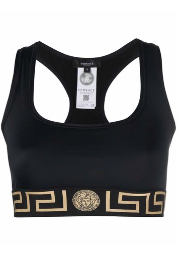 Versace La Greca cropped sports bra - Schwarz