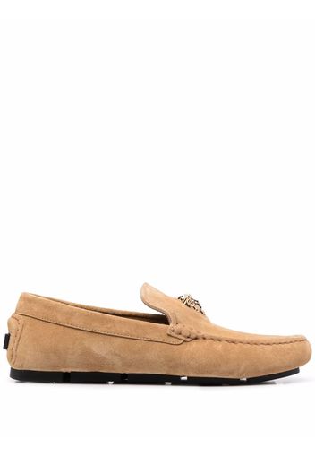 Versace Medusa Head suede loafers - Nude