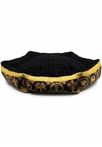 Versace logo print pet bed - Schwarz