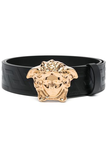 Versace Medusa logo calf-leather belt - Schwarz