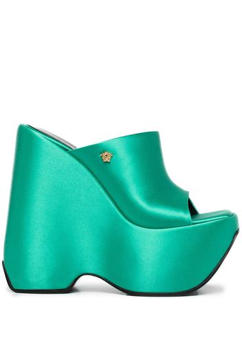 Versace platform wedge heels - Grün