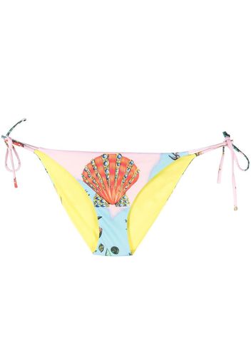 Versace shell print bikini bottoms - Blau