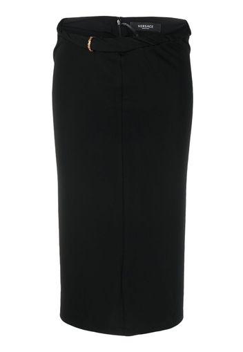 Versace La Greca detail fitted skirt - Schwarz