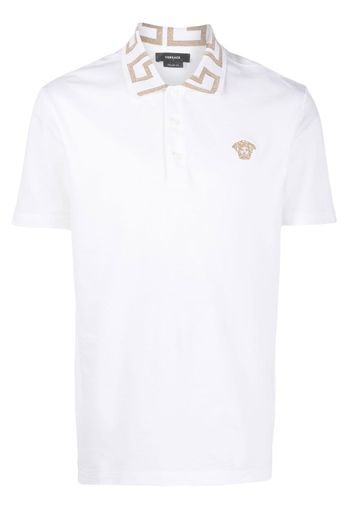 Versace Poloshirt mit Medusa - Weiß