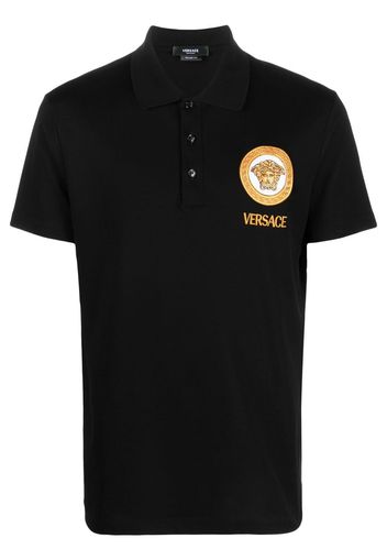 Versace Poloshirt mit Medusa - Schwarz