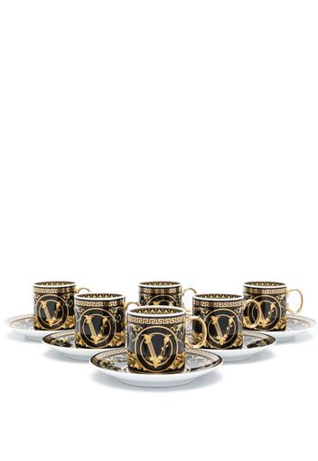 Versace set of six espresso cups - Schwarz