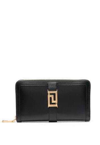 Versace Greca-buckle zip wallet - Schwarz