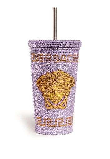 Versace Medusa crystal-embellished travel cup - Violett