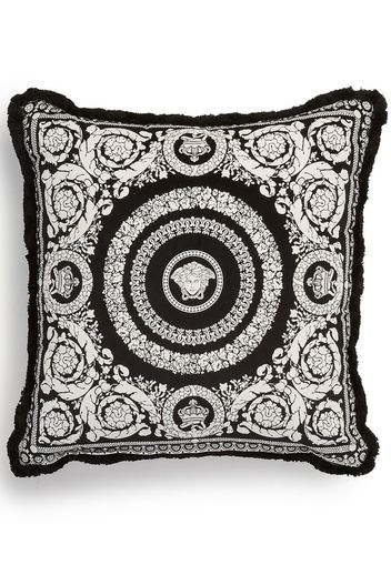 Versace Barocco Foulard large velvet cushion - Schwarz