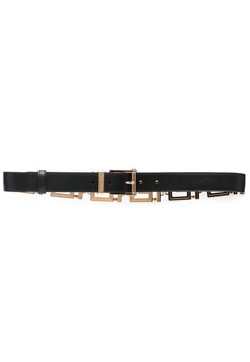 Versace Greca-link leather belt - Schwarz