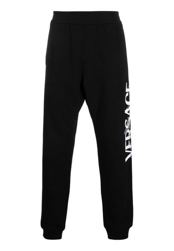 Versace logo-print slim-cut track pants - Schwarz