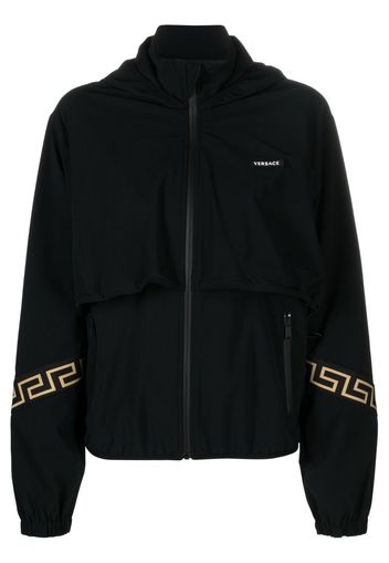 Versace VERS GRECA TRK JKT W HN LOG FRNT W LOGO ON SLV - Schwarz