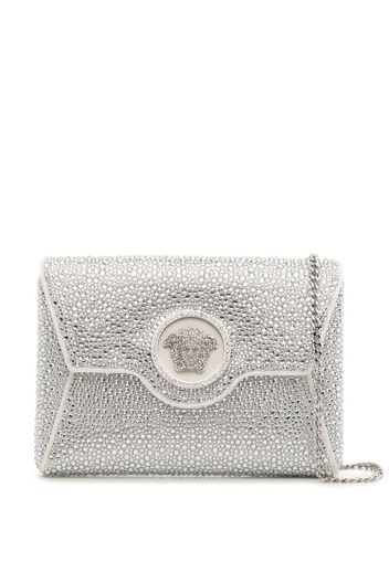 Versace La Medusa crystal envelope clutch - Silber