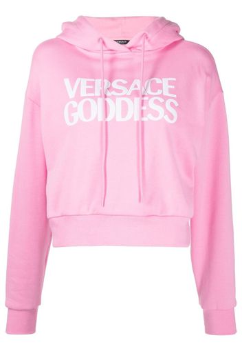 Versace Versace Goddess logo hoodie - Rosa