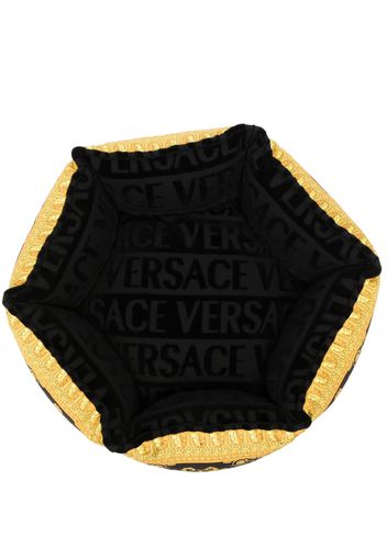 Versace Barocco printed textured pet bed - Schwarz