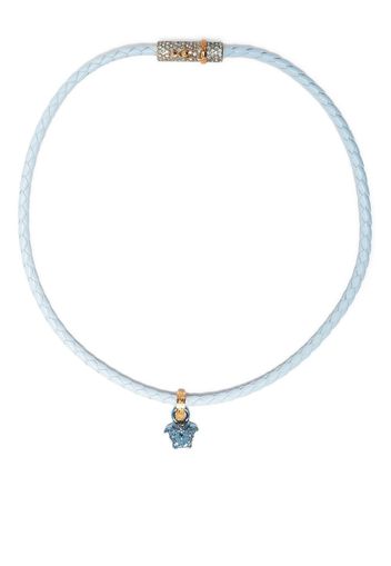 Versace Medusa-pendant woven necklace - Blau