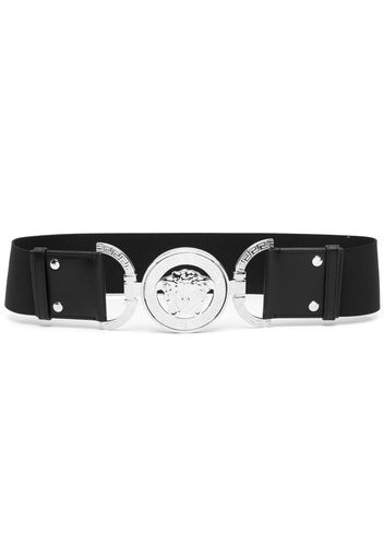 Versace Medusa-plaque leather belt - Schwarz