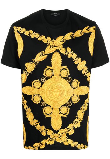 Versace signature Greca-print T-shirt - Schwarz