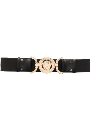 Versace Medusa-plaque leather belt - Schwarz