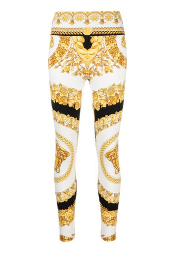 Versace Barocco-print leggings - Weiß