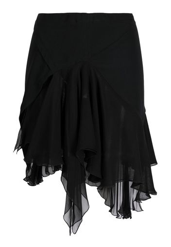 Versace asymmetric pleated skirt - Schwarz