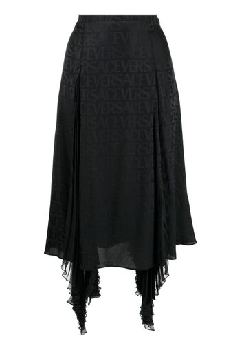 Versace Allover jacquard asymmetric skirt - Schwarz