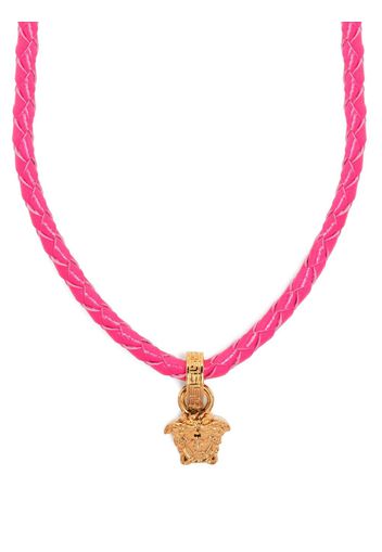 Versace Medusa pendant leather necklace - Rosa