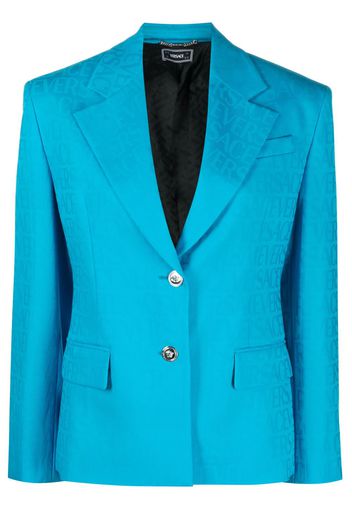 Versace Versace Allover virgin-wool jacquard blazer - Blau