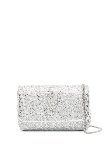 Versace Virtus rhinestone-embellished shoulder bag - Weiß