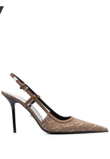 Versace Versace Allover slingback pumps - Braun